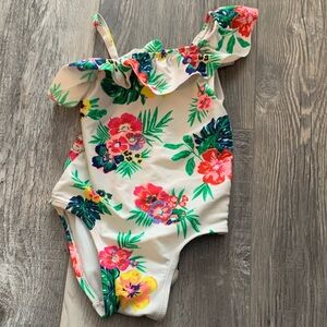 Floral One-Shoulder Swimsuit